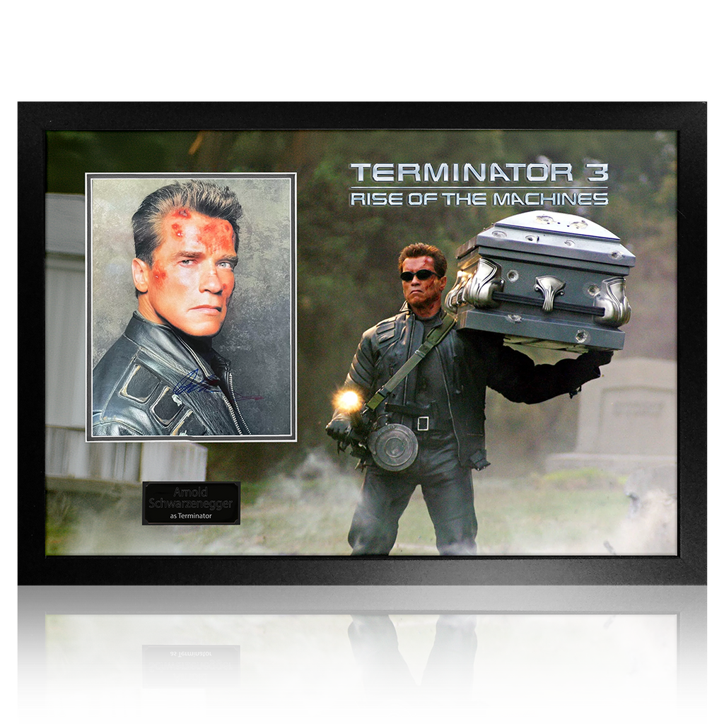 Arnold Schwarzenegger Signed Terminator 3 Premium Frame