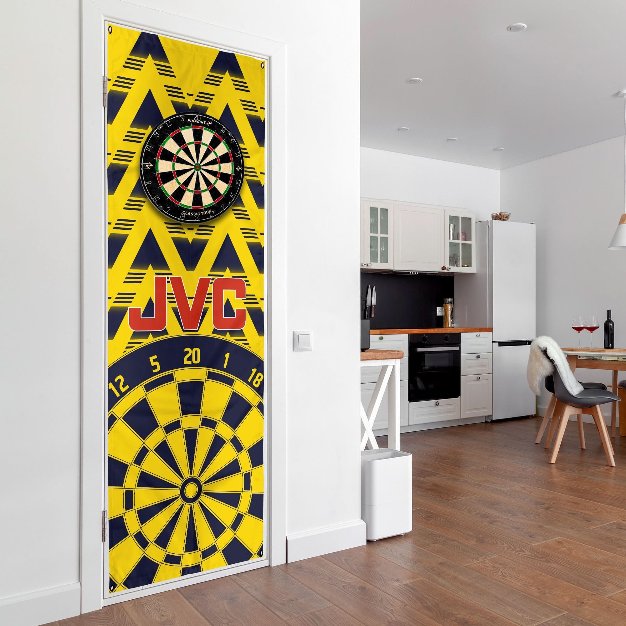 The Gooners Retro - 1992 Away - Personalised Darts Wall Banner - Two Sizes [COLLECTIVE]
