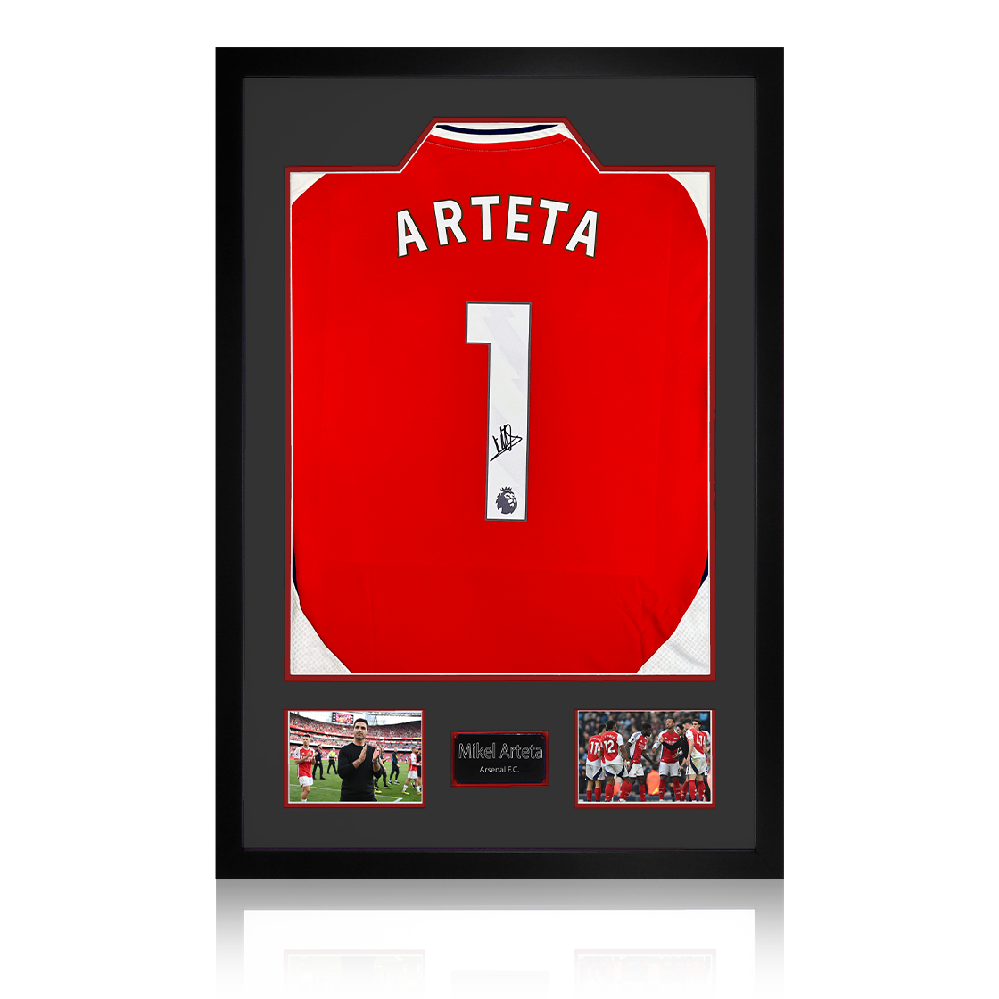 Mikel Arteta Signed Arsenal Shirt Premium Frame