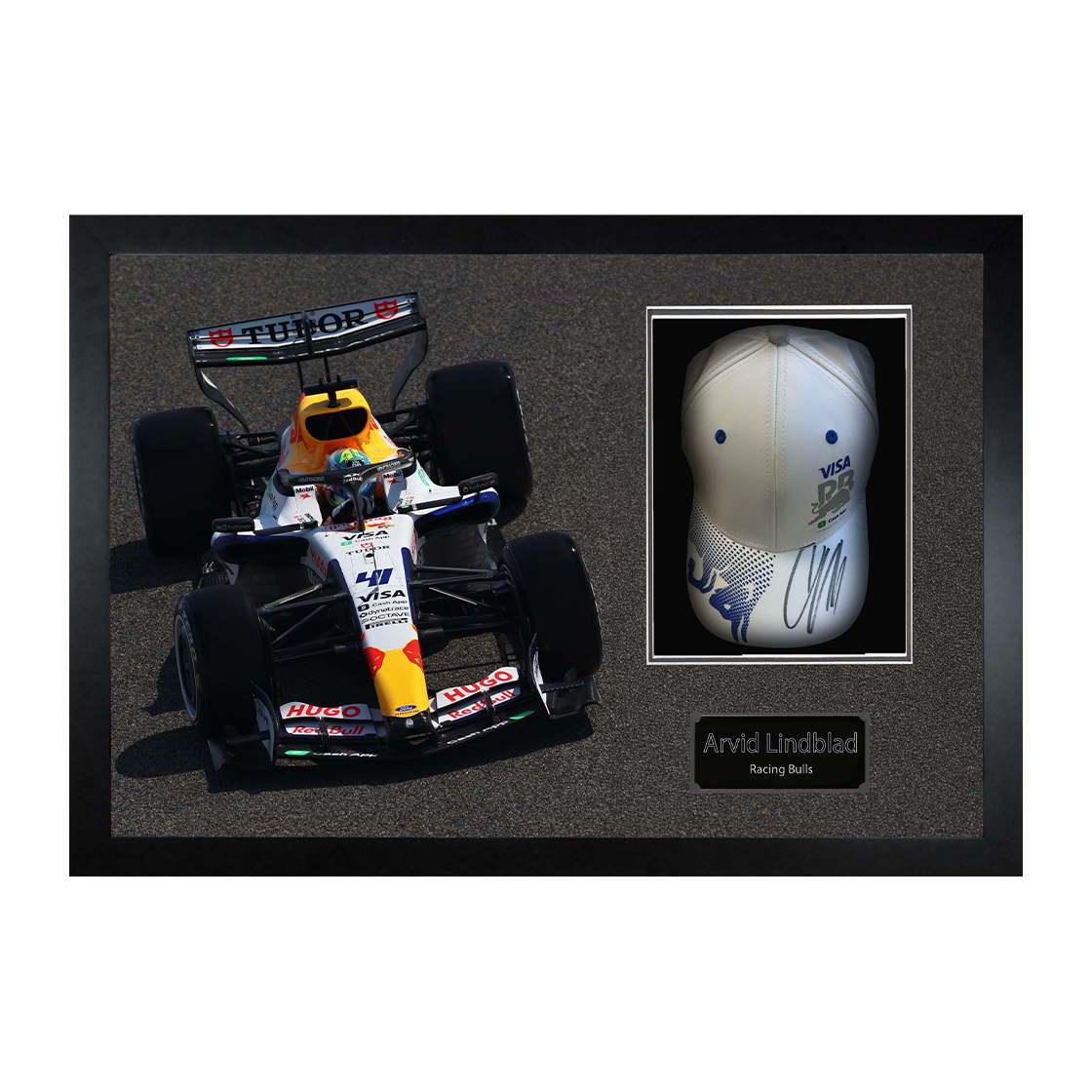 Arvid Lindblad Signed Racing Bulls F1 Cap Iconic Frame (ACG Cert)