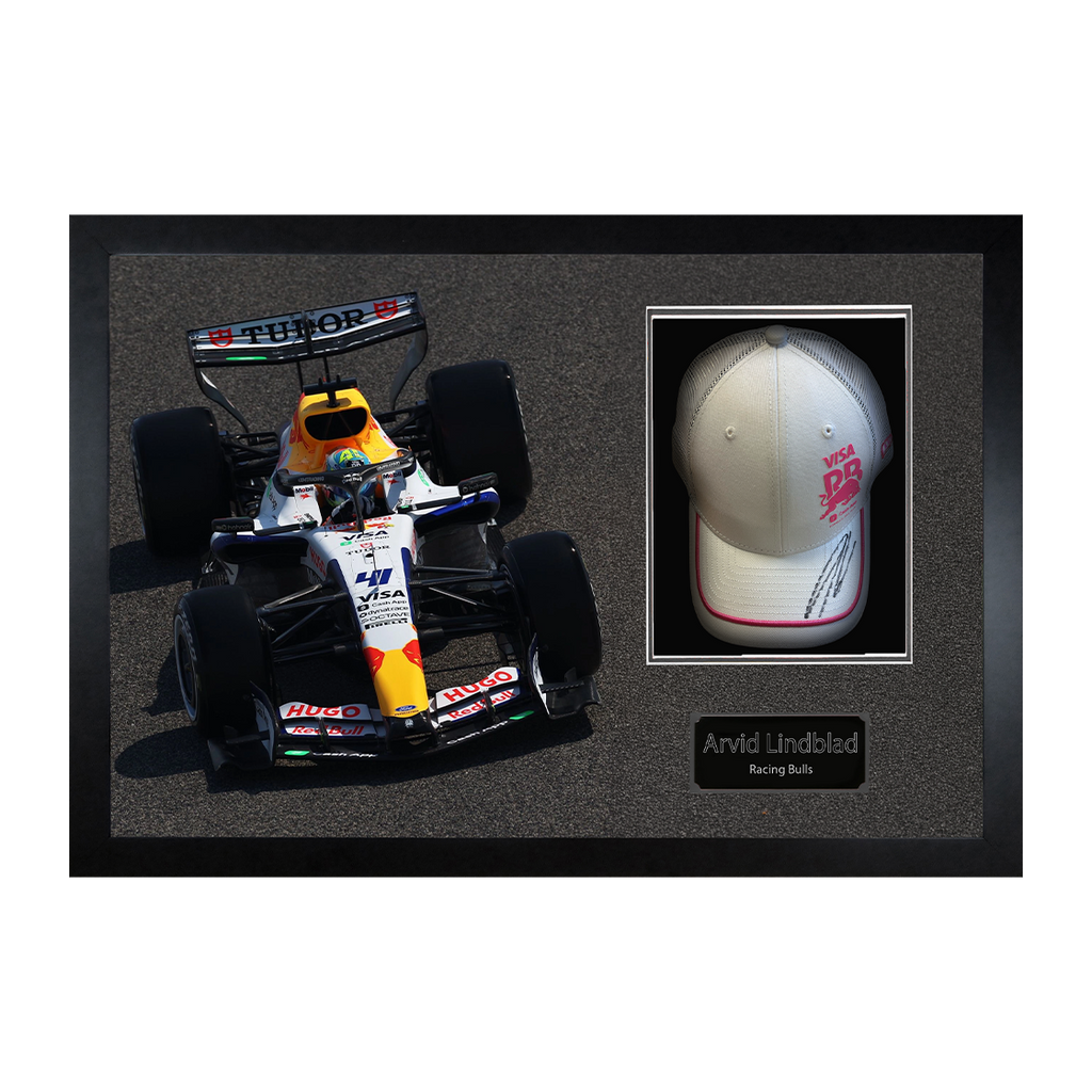 Arvid Lindblad Signed Racing Bulls F1 Cap Iconic Frame (ACG Cert)