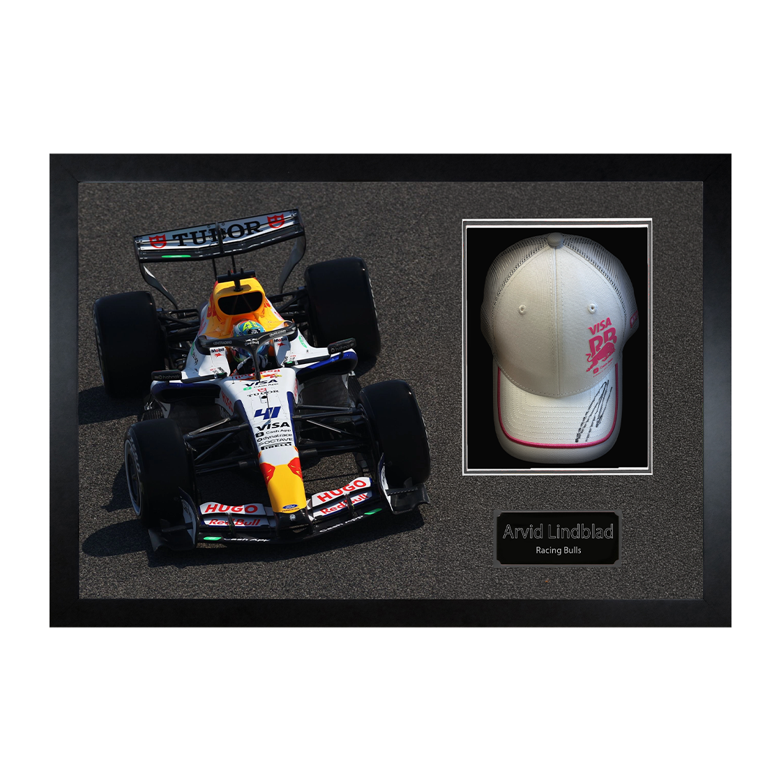 Arvid Lindblad Signed Racing Bulls F1 Cap Iconic Frame (ACG Cert)