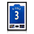 Ashley Cole Signed Chelsea Shirt Premium Frame