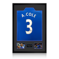 Ashley Cole Signed Chelsea Shirt Premium Frame
