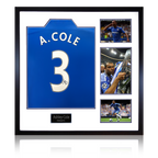 Ashley Cole Signed Chelsea Shirt Elite Frame