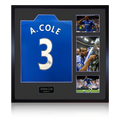 Ashley Cole Signed Chelsea Shirt Elite Frame