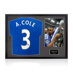 Ashley Cole Signed Chelsea Shirt Classic Frame