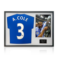 Ashley Cole Signed Chelsea Shirt Classic Frame
