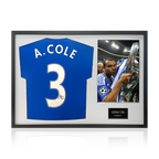 Ashley Cole Signed Chelsea Shirt Classic Frame