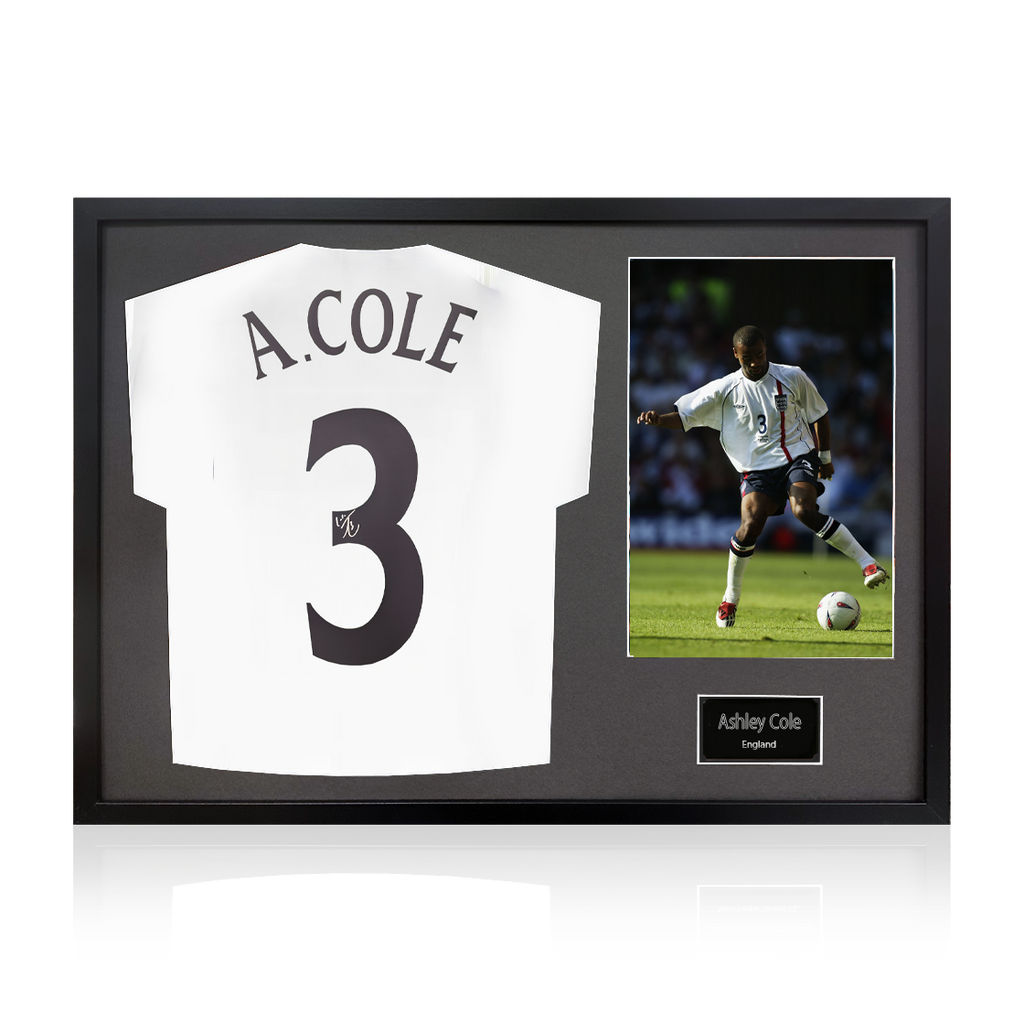 Ashley Cole Signed England Shirt Classic Frame