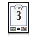 Ashley Cole Signed England Shirt Premium Frame
