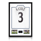 Ashley Cole Signed England Shirt Premium Frame
