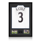 Ashley Cole Signed England Shirt Premium Frame