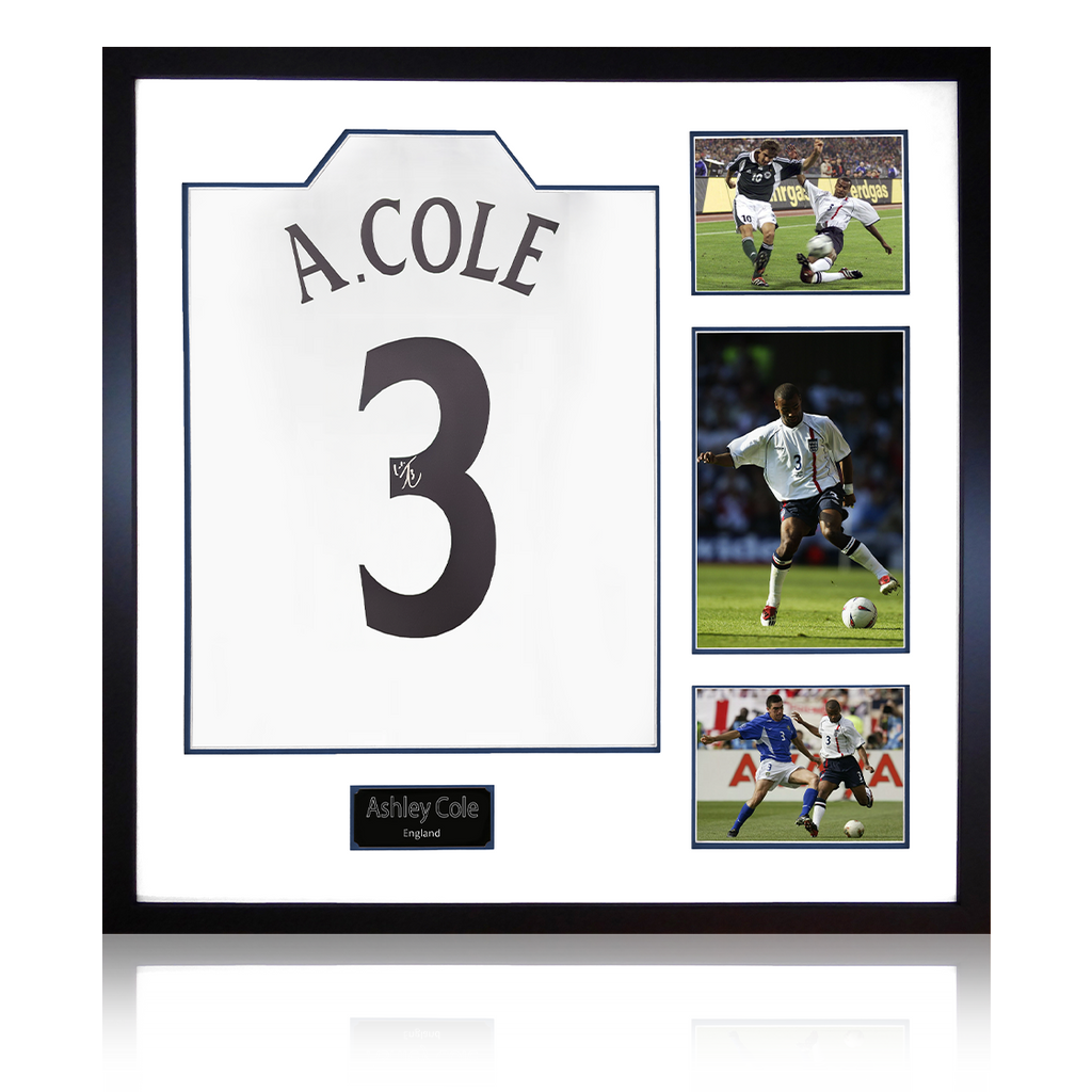 Ashley Cole Signed England Shirt Elite Frame