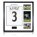 Ashley Cole Signed England Shirt Elite Frame