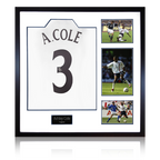 Ashley Cole Signed England Shirt Elite Frame