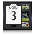 Ashley Cole Signed England Shirt Elite Frame