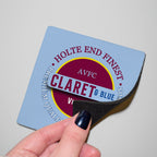 Holte Enders Claret and Blue - Football Coaster - Square Or Circle