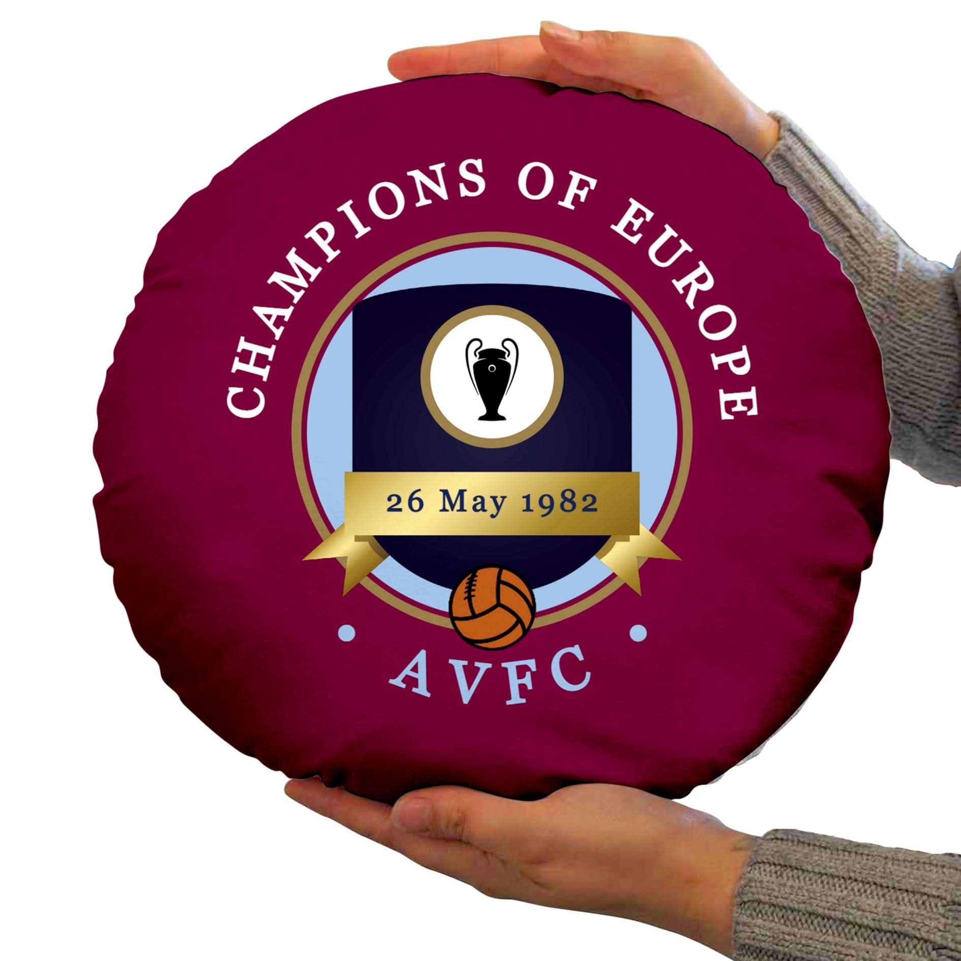 Holte Enders Euro Champions - Football Legends - Circle Cushion 14"