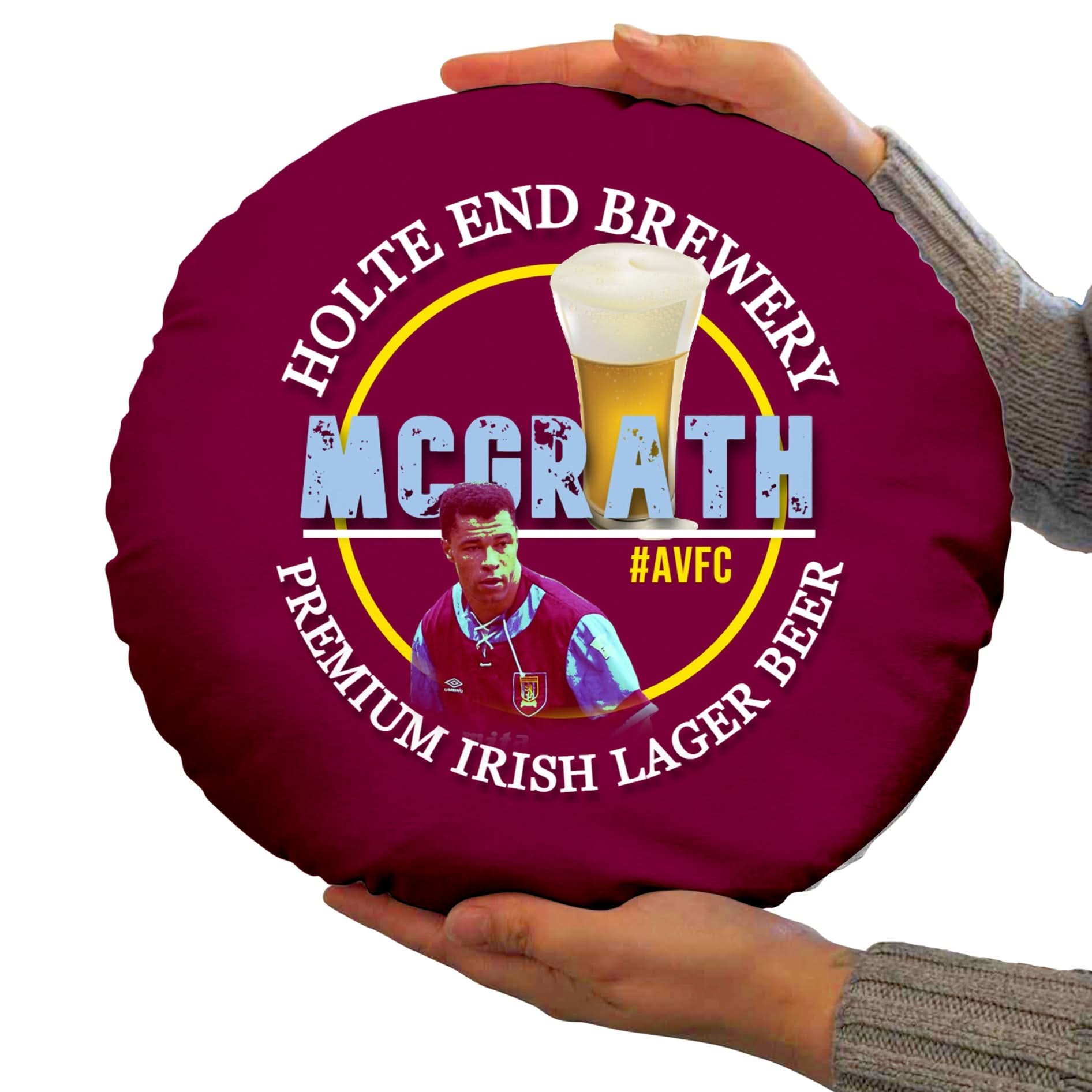 Holte Enders McGrath - Football Legends - Circle Cushion 14"