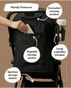 Venture Avio Compact Travel Baby Stroller - Black