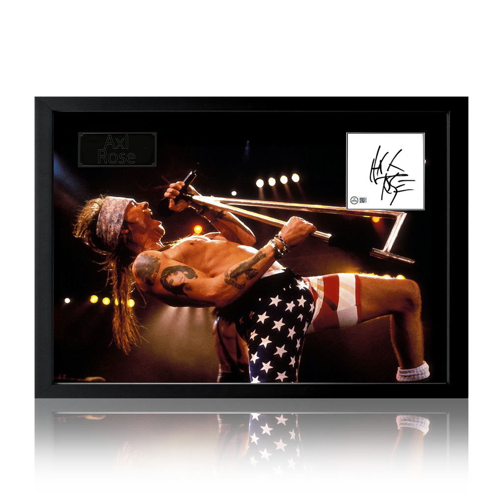 Axl Rose Signed Cut Iconic Frame (AFTAL Authentication)