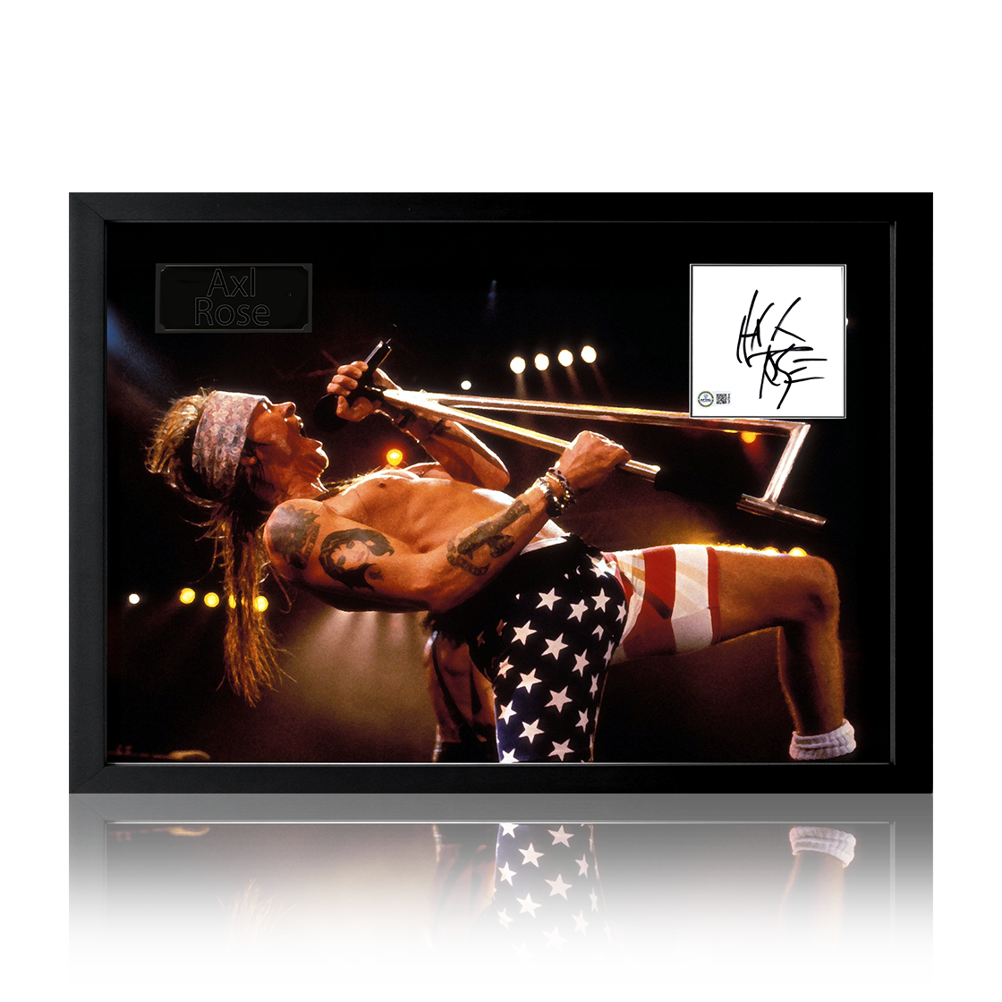 Axl Rose Signed Cut Iconic Frame (AFTAL Authentication)
