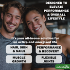 Collagen Powder with Vitamin C | Hydrolysed Bovine Collagen Peptides | High-Protein Supplement | Hair, Skin & Joints | Men & Women | Unflavoured | 330g