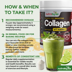 Collagen Powder with Vitamin C | Hydrolysed Bovine Collagen Peptides | High-Protein Supplement | Hair, Skin & Joints | Men & Women | Unflavoured | 330g
