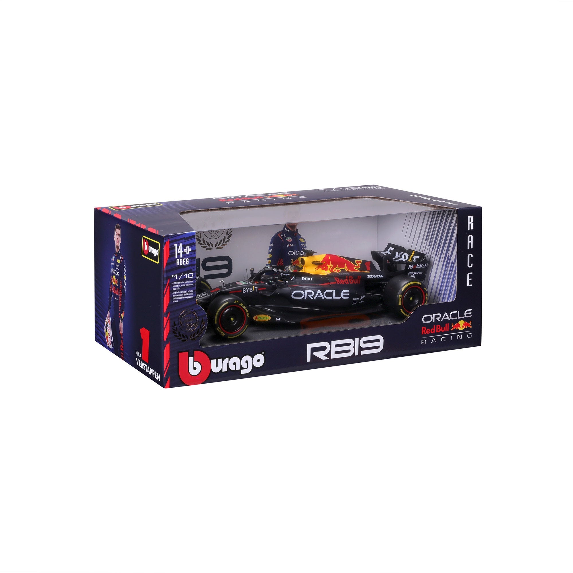 1:18 F1 Red Bull Racing RB19 2023 Max Verstappen With Helmet