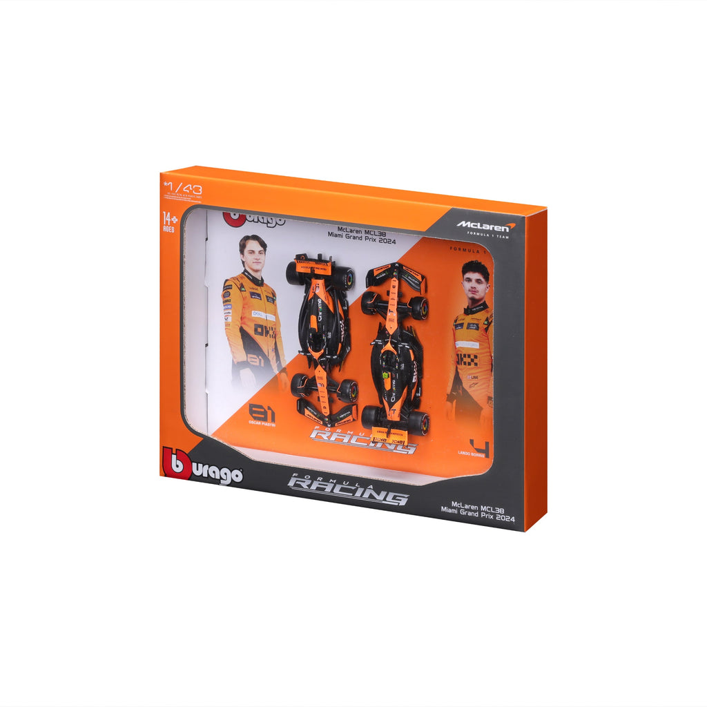 1:43 F1 McLaren MCL38 2024 Two Pack Lando Norris & Oscar Piastri