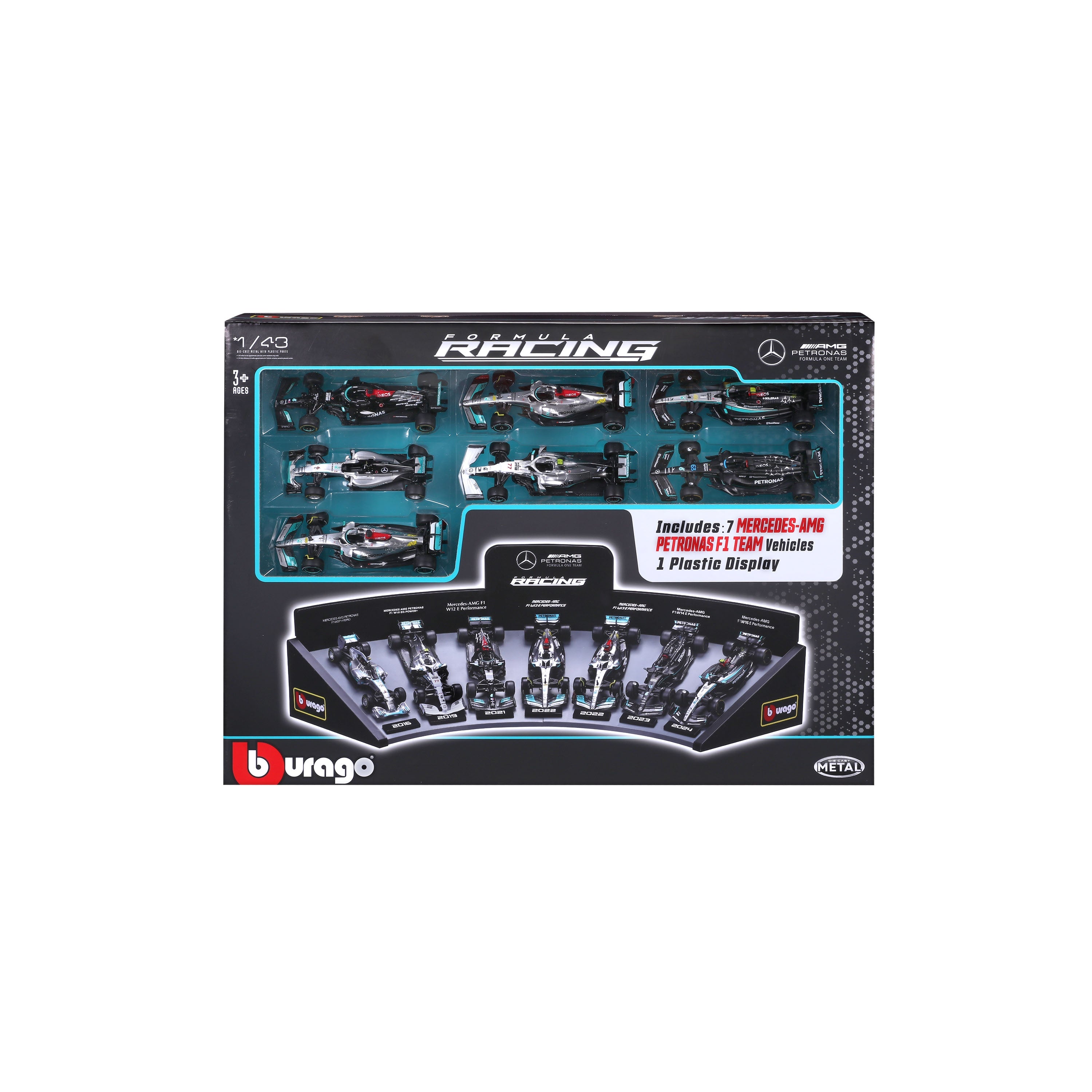 1:43 F1 Mercedes AMG Deluxe Gift Set With Display Stand
