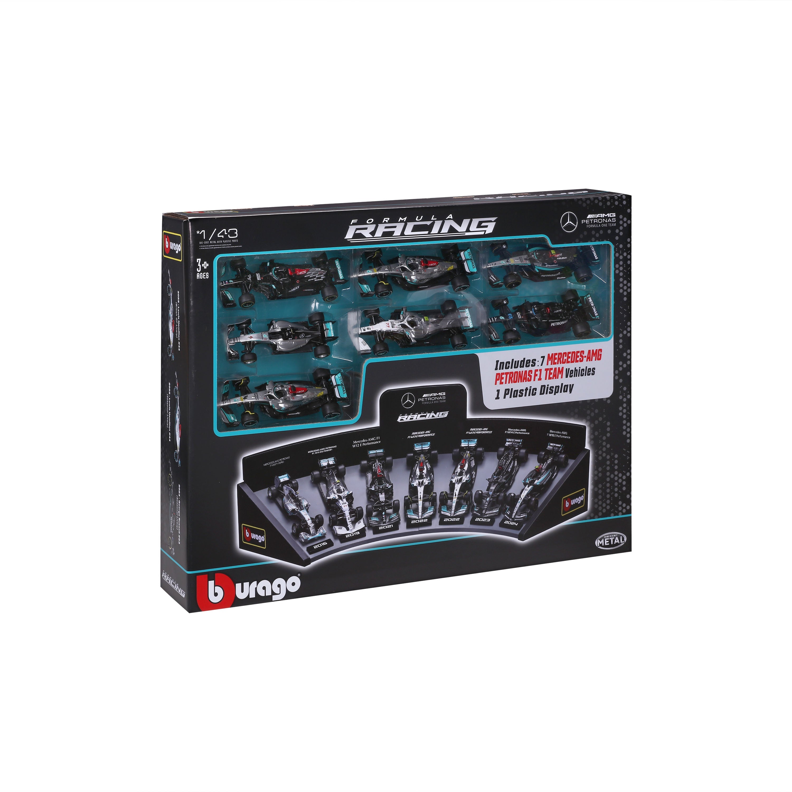 1:43 F1 Mercedes AMG Deluxe Gift Set With Display Stand