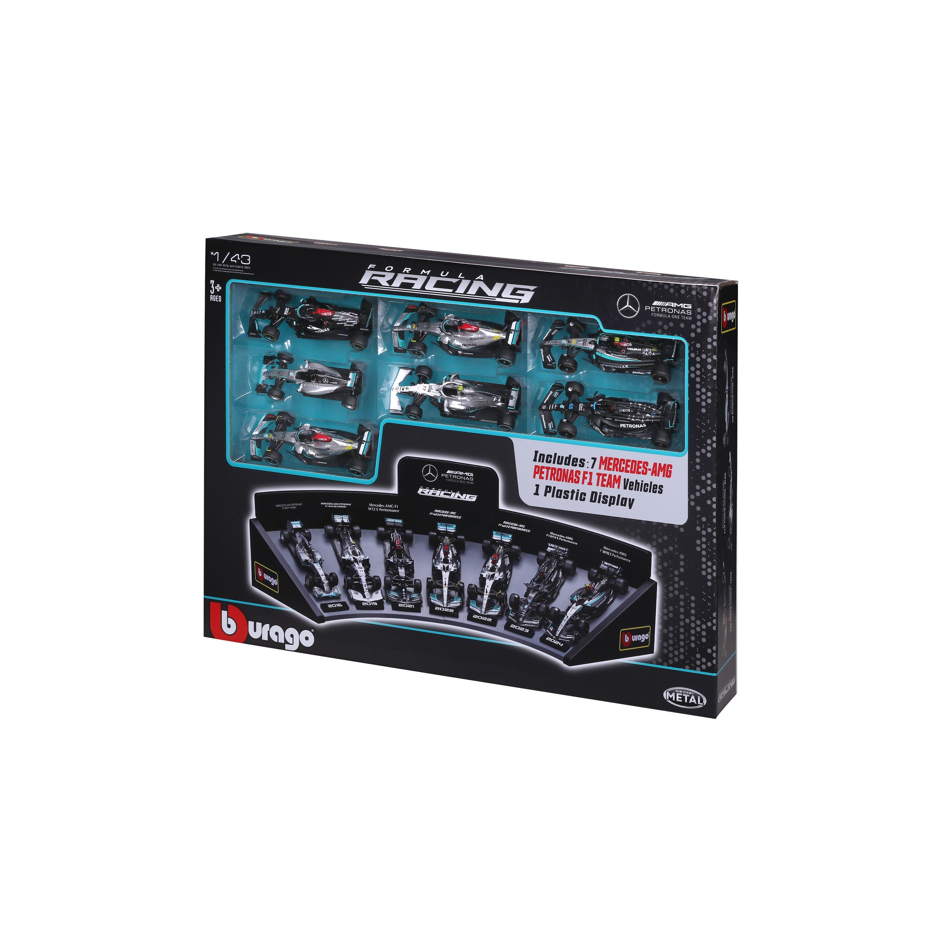1:43 F1 Mercedes AMG Deluxe Gift Set With Display Stand