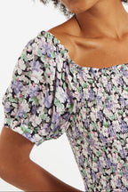 Babette Liseron Shirred Bodice Midi Dress