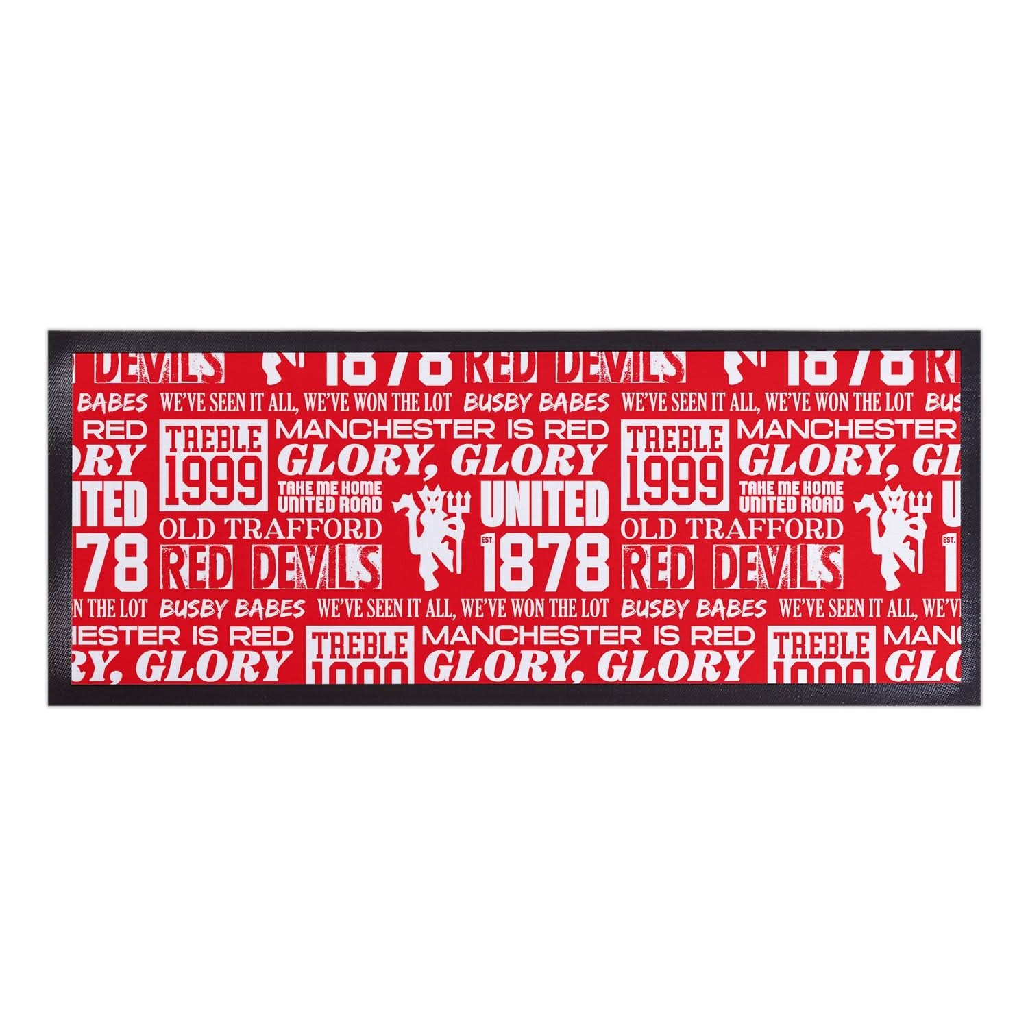 Manchester Red - Word Montage - Bar Runner