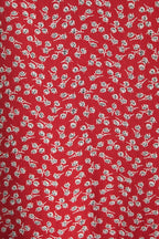 Barney Petale Print Midi Skirt Red