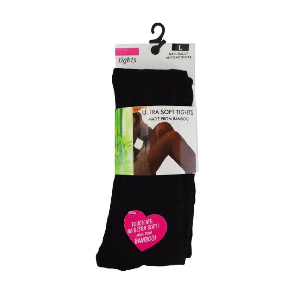 2 Pack Ladies Soft Breathable Bamboo Tights in Black