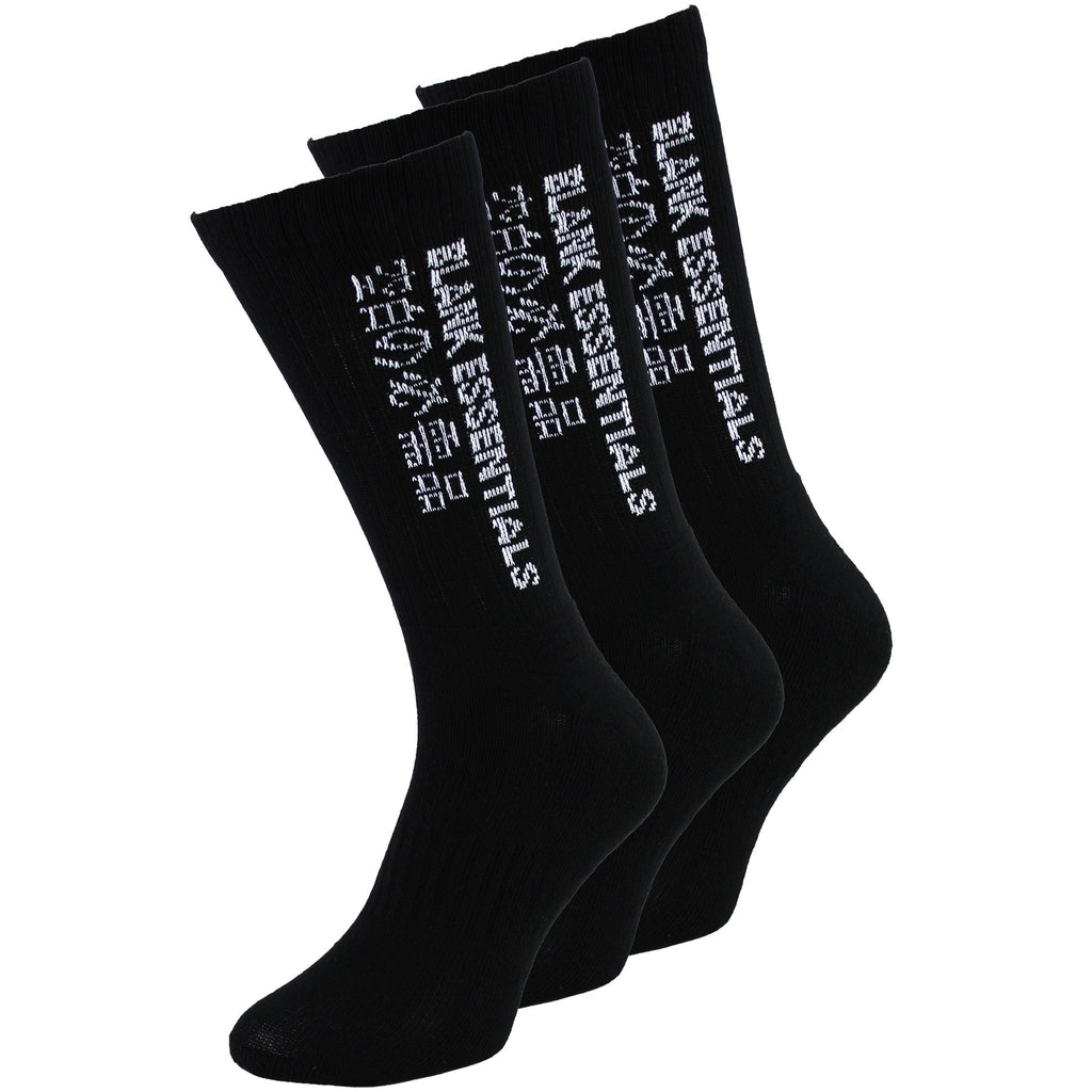 3 Pairs Mens Cotton Sport Crew Socks