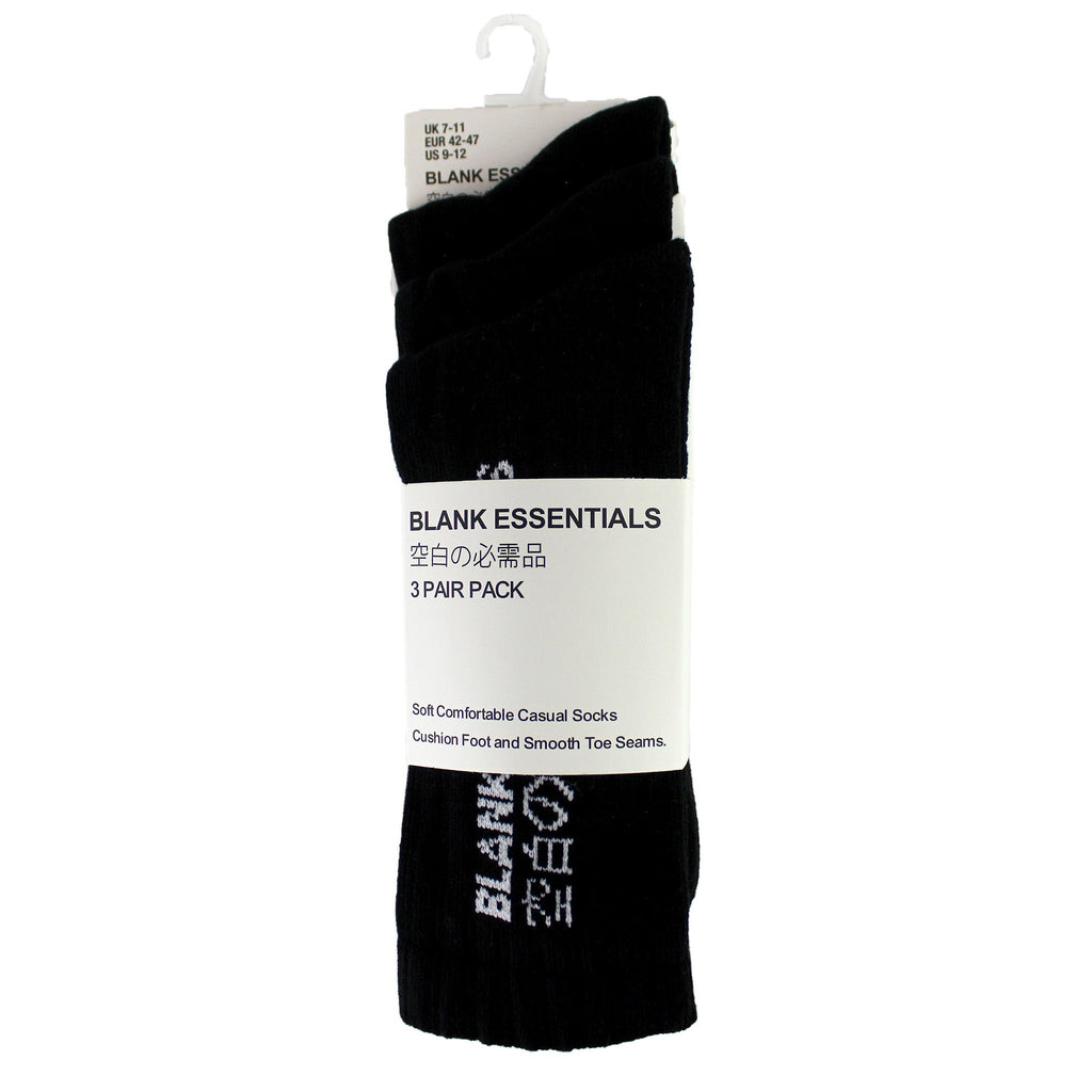 3 Pairs Mens Cotton Sport Crew Socks