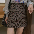 Leopard Print Mini Skirt  – Built-In Shorts