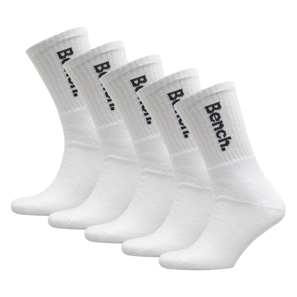 5 Pairs Mens Crew Cotton Socks - Sport Breathable Comfort Socks