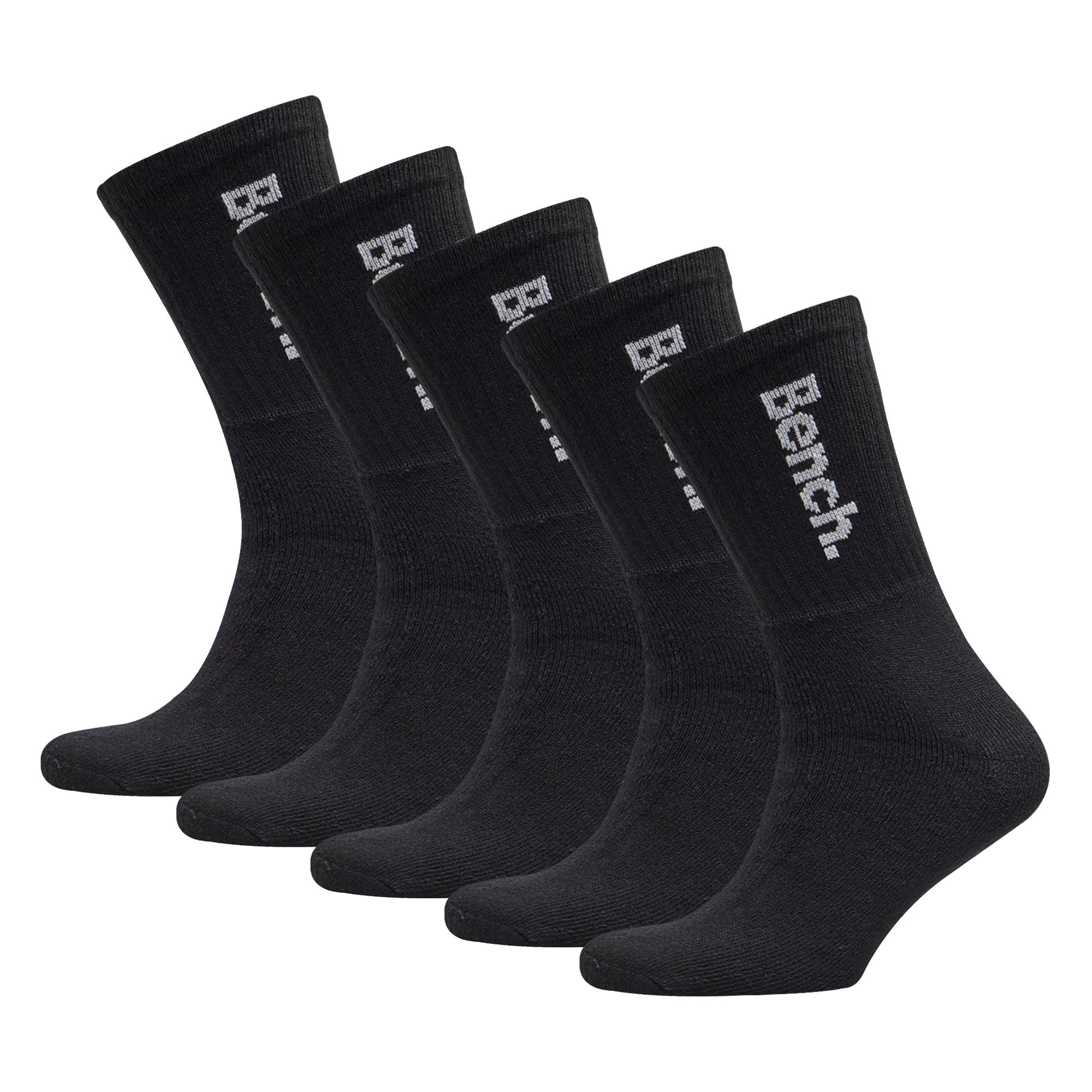 5 Pairs Mens Crew Cotton Socks - Sport Breathable Comfort Socks