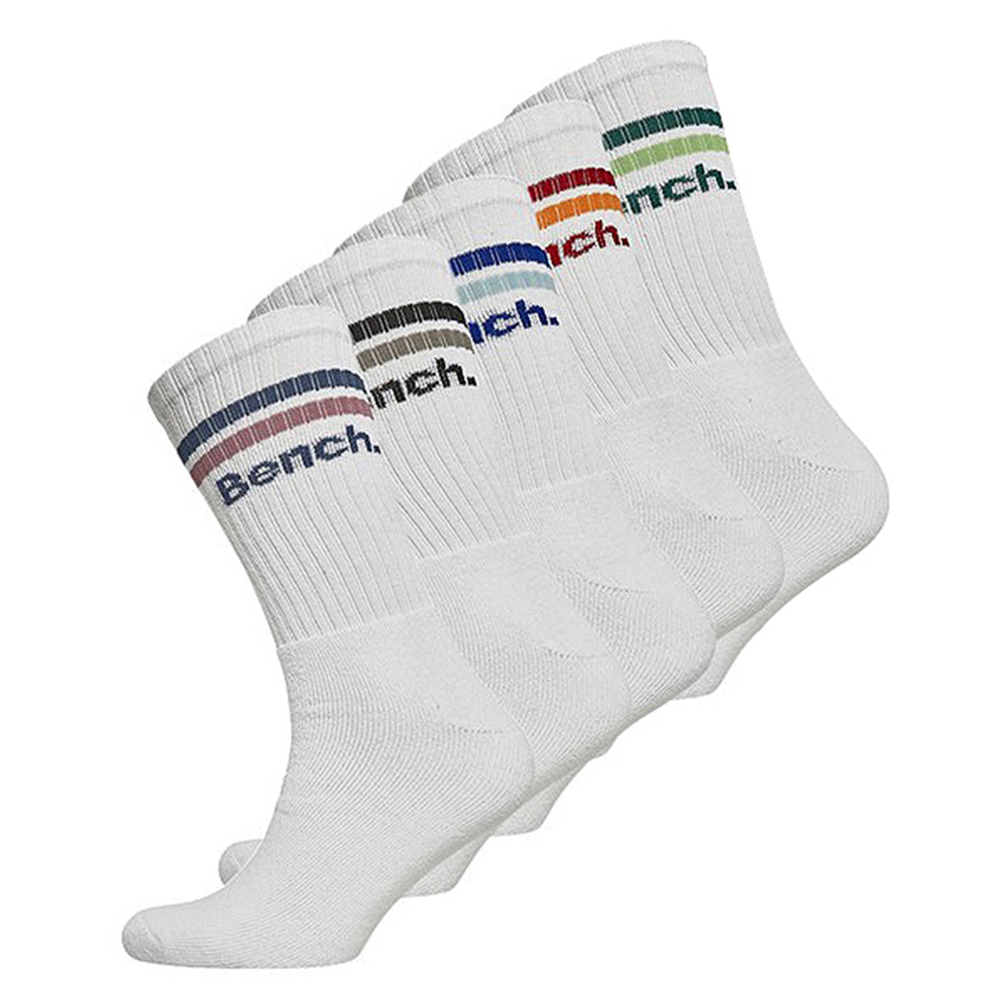 5 Pairs Mens Crew Cotton Socks - Breathable Sport Athletic Socks