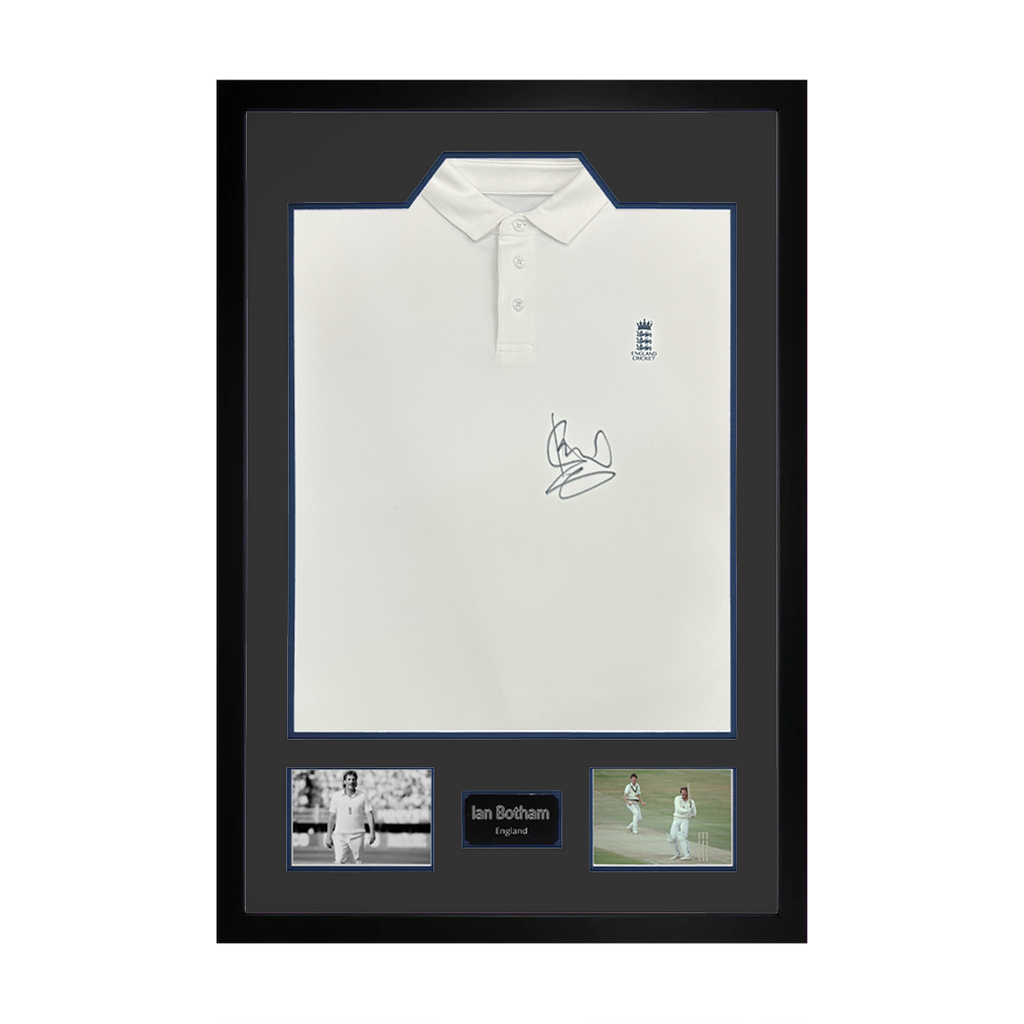 Ian Botham Signed England Shirt Premium Frame