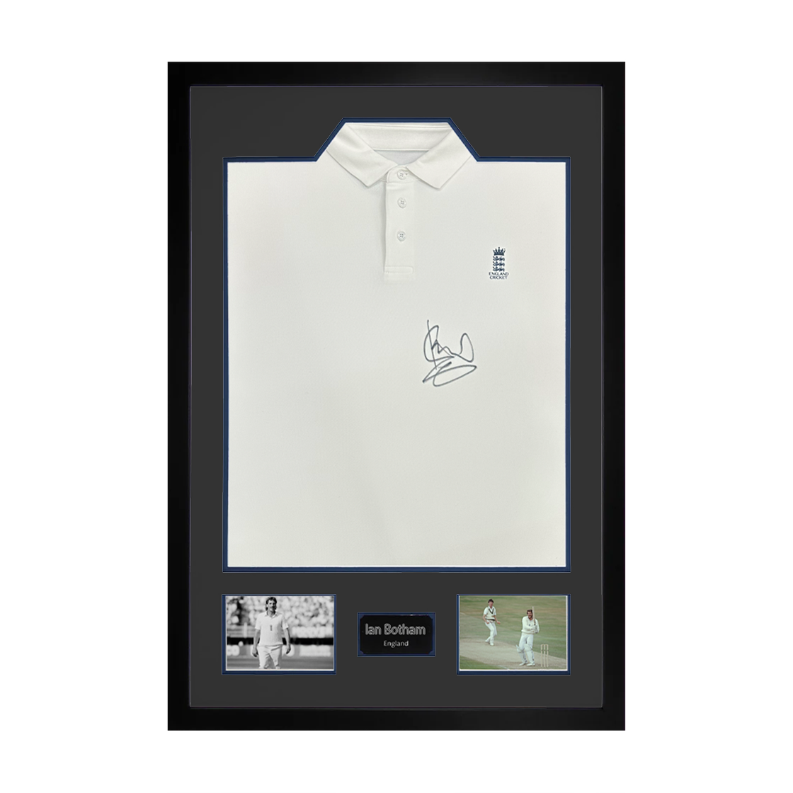 Ian Botham Signed England Shirt Premium Frame