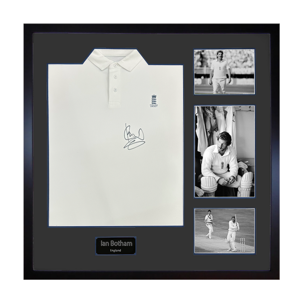 Ian Botham Signed England Shirt Elite Frame