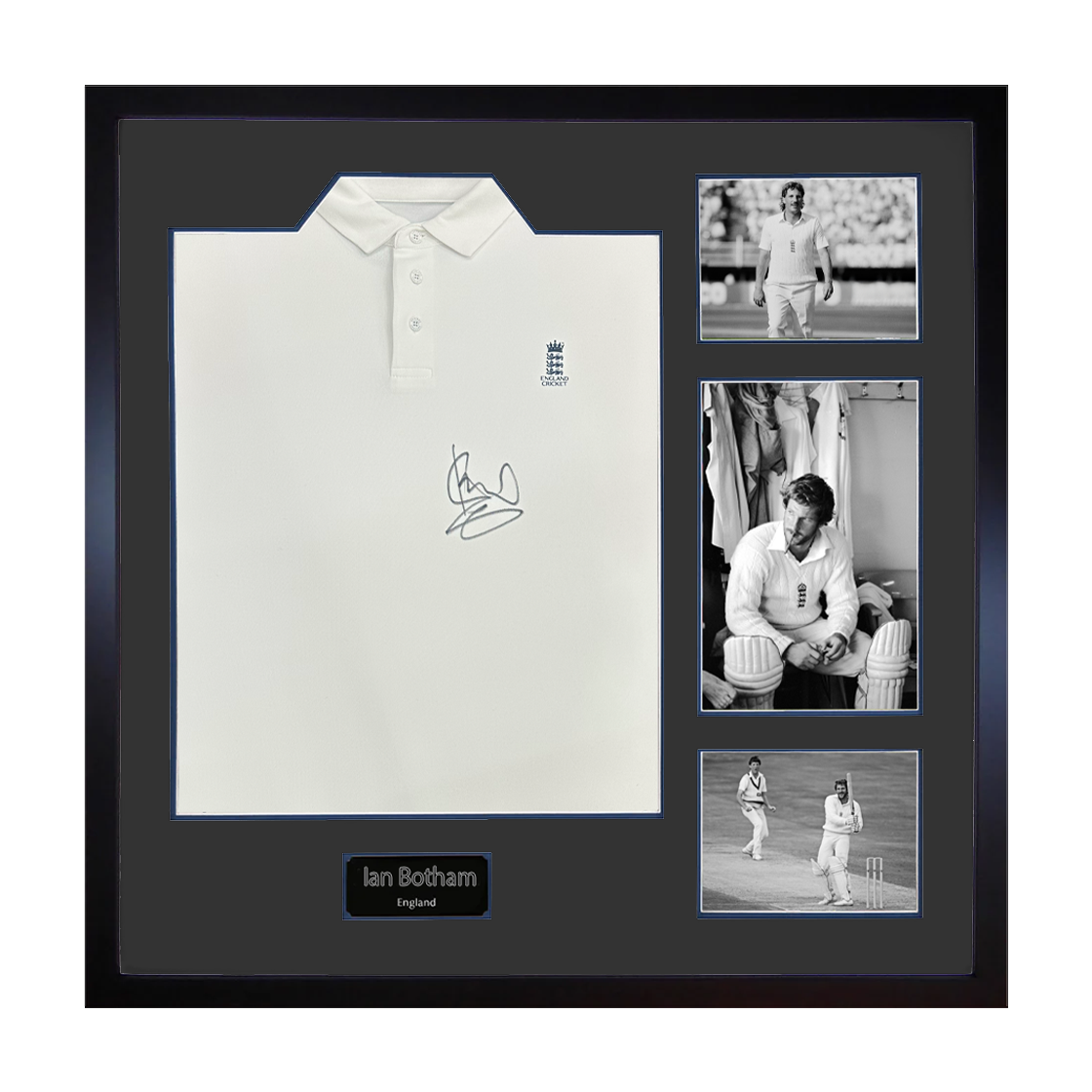Ian Botham Signed England Shirt Elite Frame