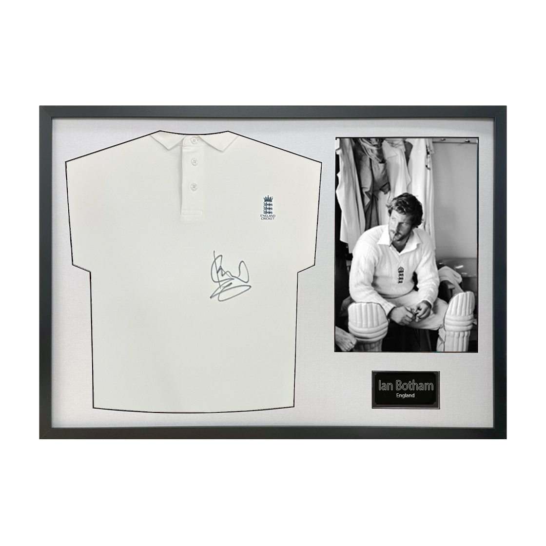 Ian Botham Signed England Shirt Classic Frame