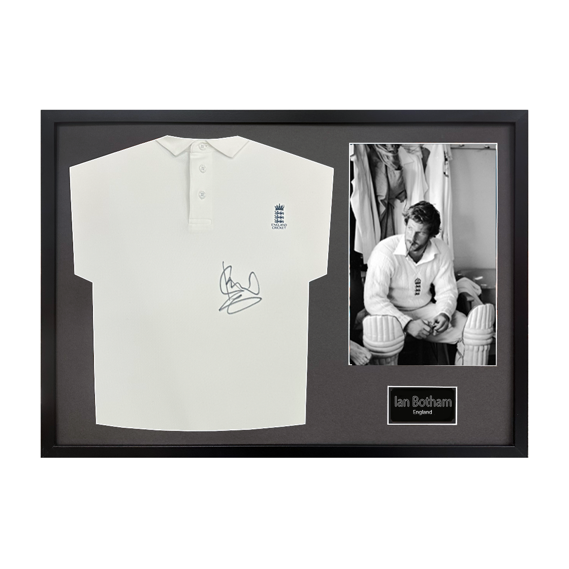 Ian Botham Signed England Shirt Classic Frame